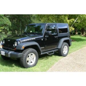 Nerf Steps - 2 Step - 2" Main Tube - Black Textured (12-18 Jeep Wrangler JK)